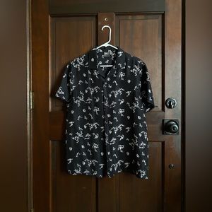 ASOS Men’s 100% Silk Japanese Floral Casual Button Up Shirt